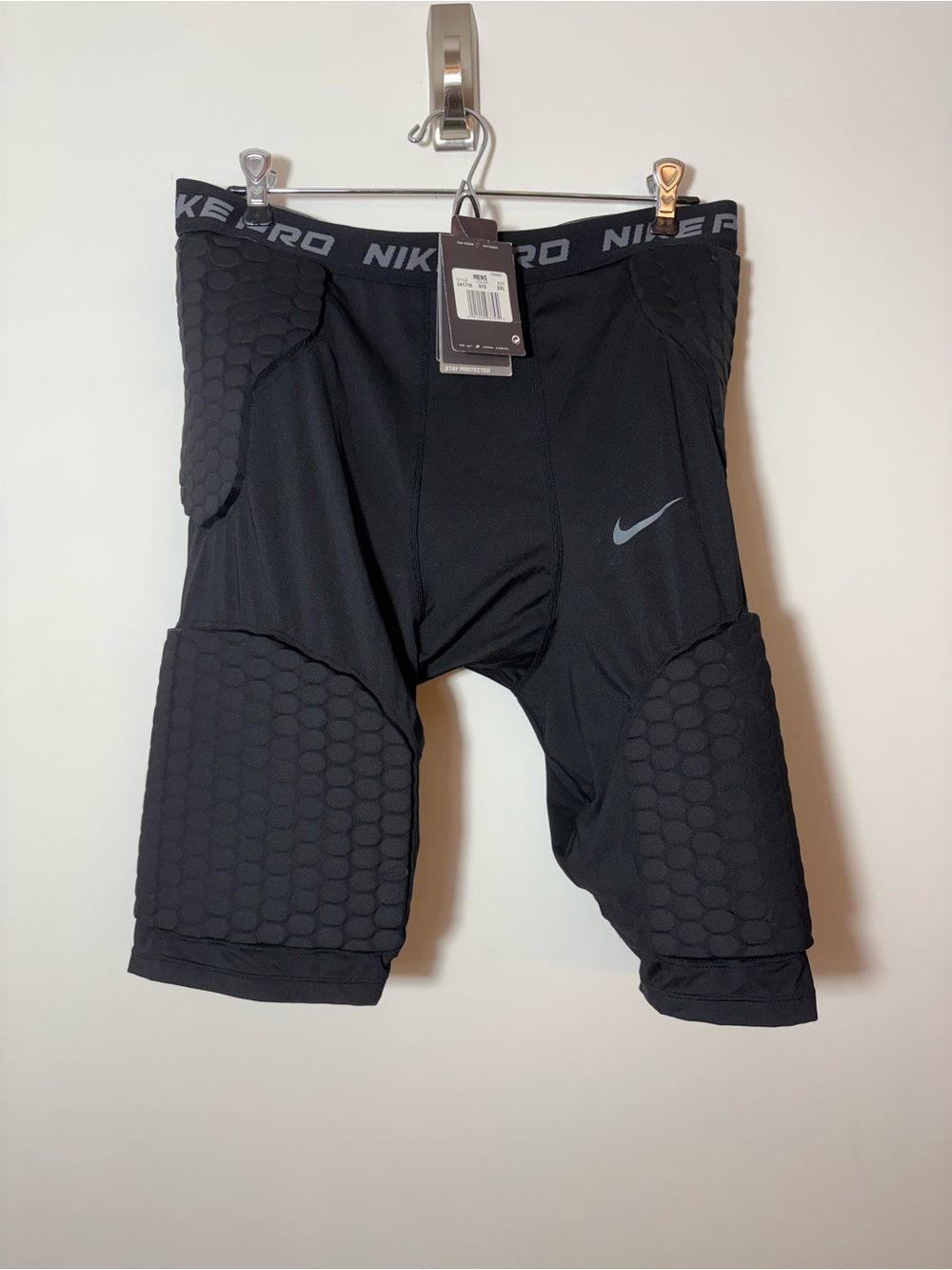 New! Nike Pro Men XXL Black Compression Padded Training Shorts Competition Base